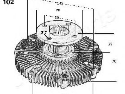 Cupla ventilator radiator NISSAN PATROL 2,8TD 97- - Cod intern: W20199362 - LIVRARE DIN STOC in 24 ore!!!
