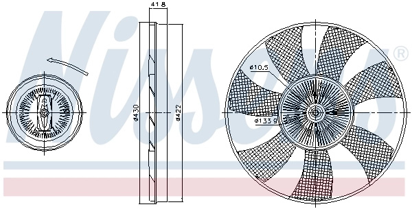 Cupla ventilator radiator Nissens MERCED