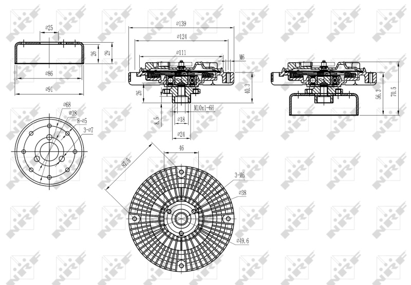 Cupla, ventilator radiator NRF 49584 pen