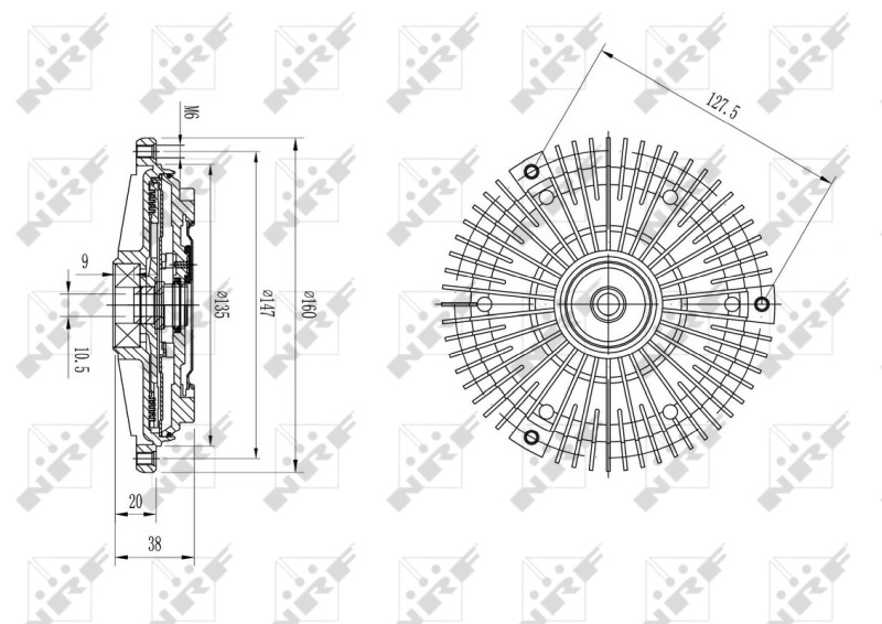 Cupla, ventilator radiator NRF 49649 pen