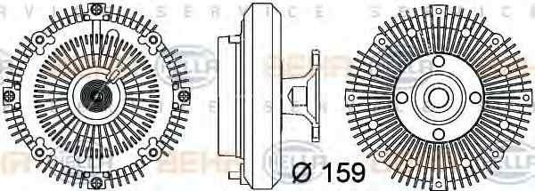 Cupla ventilator radiator / Vascocuplaj TOYOTA DYNA 150 platou / sasiu (LY_) HELLA 8MV 376 757-391