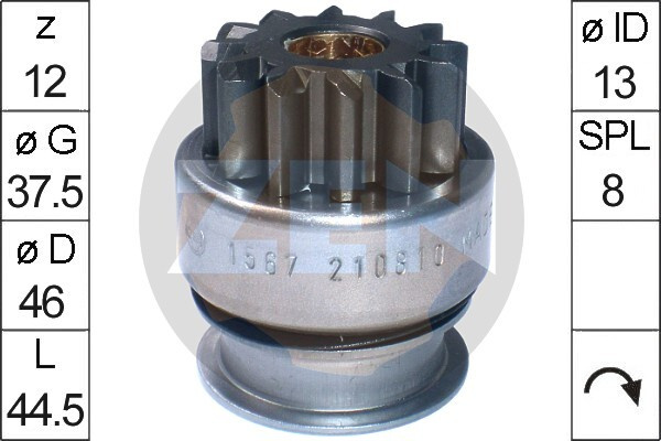 Cuplaj unisens demaror ZN1567 ERA pentru Mitsubishi Montero Mitsubishi Pajero Mitsubishi Pajeroshogun Mitsubishi Shogun Mitsubishi Aspire Mitsubishi Galant Mitsubishi Legnum Mitsubishi Coltrodeo Mitsubishi L Mitsubishi Strada Mitsubishi Triton Mitsubishi