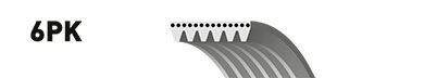 Curea accesorii MAZDA 6 (GG) (2002 - 2008) GATES 6PK2305