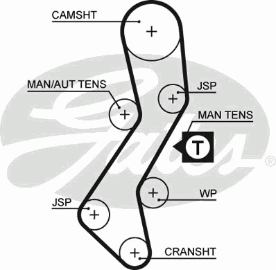 Curea de distributie 5451XS GATES pentru Ford Fiesta Ford Courier Ford Mondeo Ford Escort Mazda 121 Mazda Soho