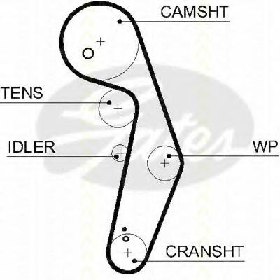 Curea de distributie AUDI A4 limuzina (8D2, B5), VW SHARAN (7M8, 7M9, 7M6), FORD GALAXY (WGR) - TRISCAN 8645 5569xs