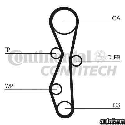 Curea de distributie CITROËN C6 TD CONTITECH CT1142