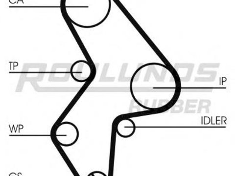 Curea de distributie Citroen RELAY bus (230P), PEUGEOT 806 (221), Citroen XANTIA (X1) - ROULUNDS RUBBER RR1004