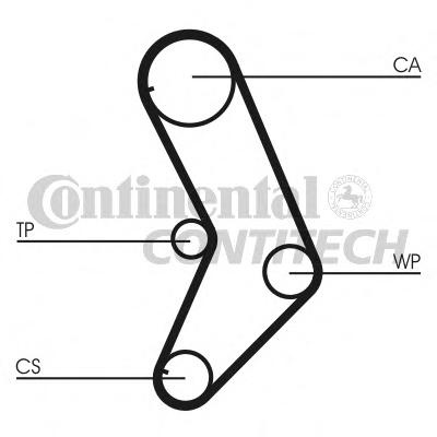 Curea de distributie FIAT PUNTO (176), FIAT PUNTO Cabriolet (176C), FIAT PALIO (178BX) - CONTITECH CT999