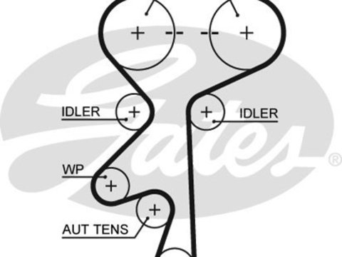 Curea de distributie (GAT5369XS GATES) CHEVROLET,OPEL,VAUXHALL