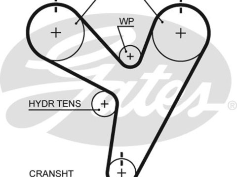 Curea de distributie (GAT5674XS GATES) CHRYSLER,DODGE,PLYMOUTH