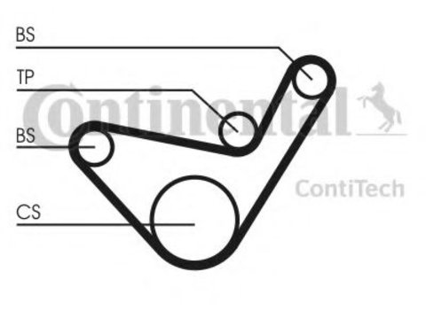 Curea de distributie HYUNDAI H-1 platou / sasiu (2000 - 2005) CONTITECH CT1107