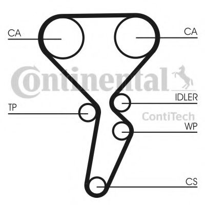 Curea de distributie MITSUBISHI SPACE STAR (DG_A) (1998 - 2004) CONTITECH CT941