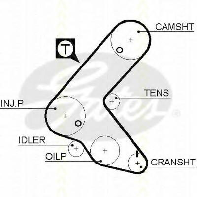 Curea de distributie OPEL ASTRA G hatchback (F48_, F08_), OPEL ASTRA G combi (F35_), OPEL ASTRA G limuzina (F69_) - TRISCAN 8645 5563xs