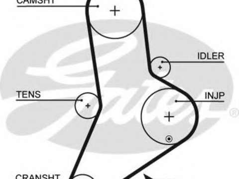 Curea de distributie RENAULT MASTER I caroserie (T) (1980 - 1998) GATES 5335XS piesa NOUA