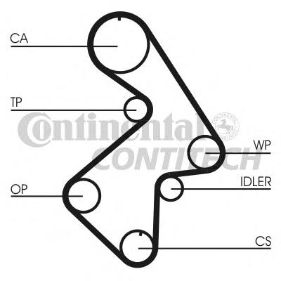 Curea de distributie TOYOTA RAV 4 (SXA1_), TOYOTA SCEPTER (_CV1_, _XV1_, _V1_), TOYOTA CAMRY limuzina (_V2_) - CONTITECH CT998