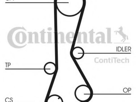 Curea de distributie TOYOTA STARLET (_P7_) (1984 - 1989) CONTITECH CT706