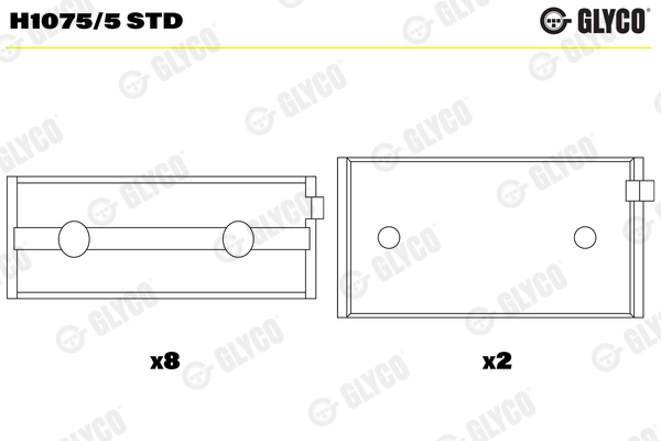 Cuzineti arbore cotit Glyco FIAT TIPO (160_) 1987-1995 - H1075/5 STD