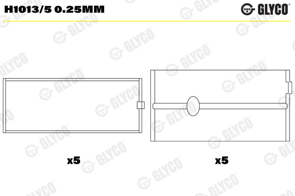 Cuzineti, arbore cotit GLYCO H1013/50.25mm la masina NISSAN PRIMASTAR platou / sasiu (X83) 2002 2003 2004 2005 2006 2007 2008 2009 2010 2011
