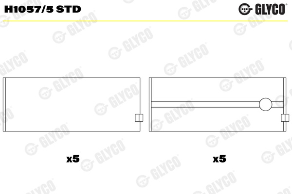 Cuzineti arbore cotit Glyco H1057/5 STD