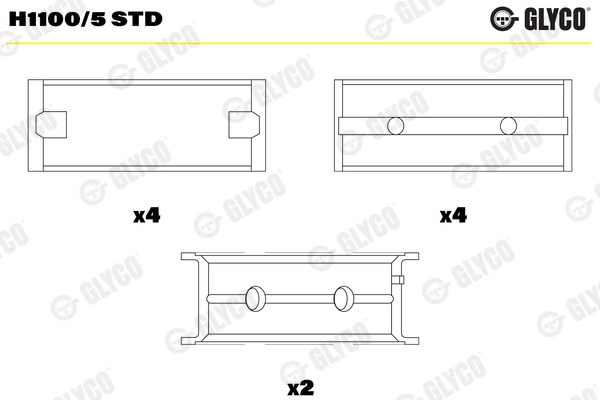 Cuzineti, arbore cotit GLYCO H1100/5STD la FORD FU