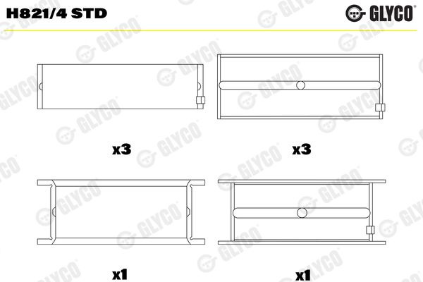 Cuzineti, arbore cotit GLYCO H821/4 STD