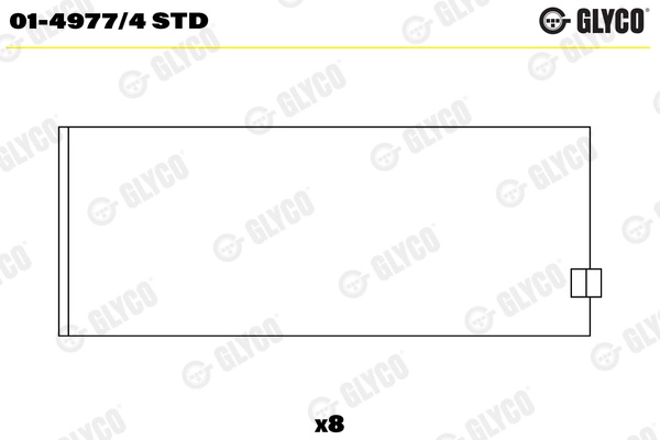 Cuzineti biela GLYCO 01-4977/4STD model ASHOK LEYLAND PARTNER ZD30DDTi 2953cc 105cp 77kW 2014 2015 2016 2017 2018 2019 2020 2021 2022 2023 2024 2025