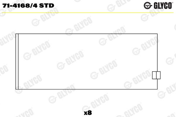 Cuzineti biela GLYCO 71-4168/4 STD