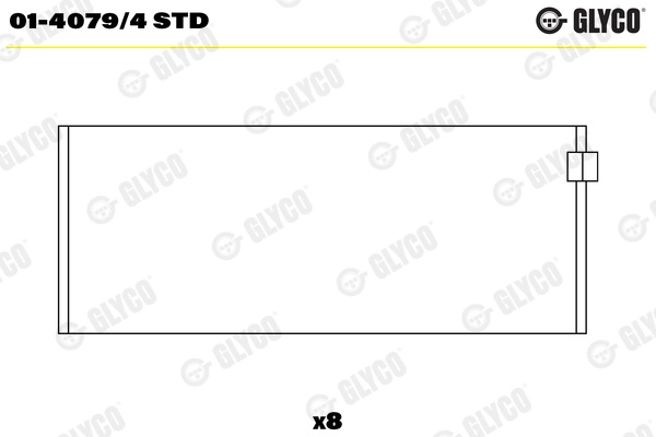 Cuzineti biela Glyco JEEP COMPASS (MP, M6, MV, M7) 2017-2022 - 01-4079/4 STD