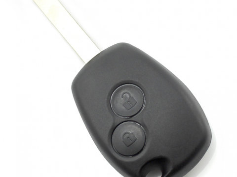 Dacia Renault - Carcasa cheie cu 2 butoane si suport baterie din inox CC228 CARGUARD