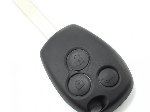 Dacia Renault - Carcasa cheie cu 3 butoane si suport baterie din inox CC227 CARGUARD