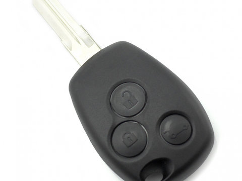 Dacia Renault - Carcasa cheie cu 3 butoane si suport baterie din inox CC218 CARGUARD