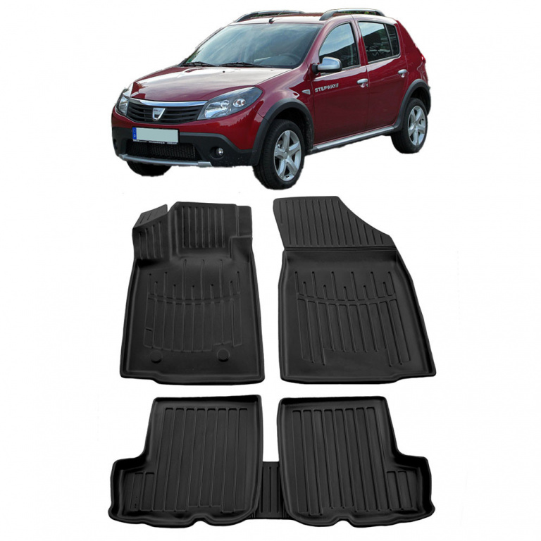 Dacia Sandero Stepway I (2008-2012) Set covorase auto cauciuc G.Modern Line 3D 105917-UMB765