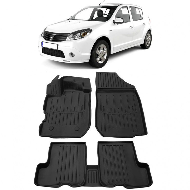 Dacia Sandero Stepway II (2012-2020) Set covorase auto cauciuc G.Modern Line 3D 105918-UMB768