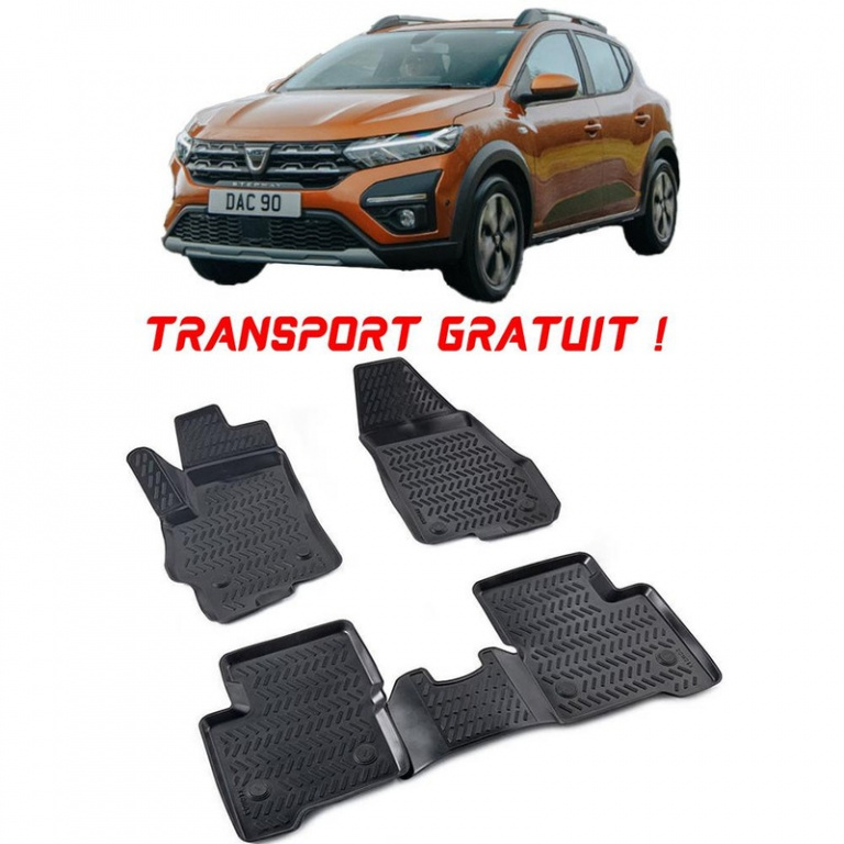 Dacia Sandero Stepway Prestige 2020- Set 4 covorase auto din cauciuc tip tavita premium line 3D - Transport Gratuit! 58124-UMB324-D1