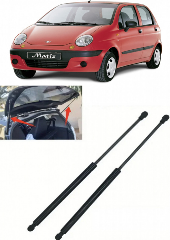 Daewoo Matiz Set 2 amortizoare pentru portbagaj / haion Krosno compatibil cu Daewoo Matiz Hatchback fabricat intre 1998 KR21678*1