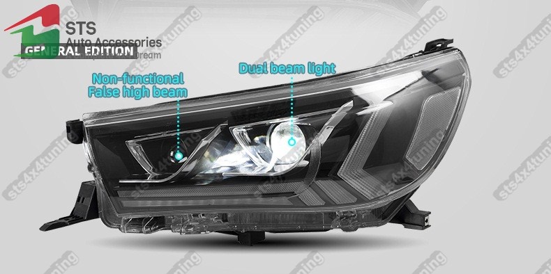 DAYLINE FARURI CU SEMNALIZARE SEQUENTIAL LED TOYOTA HILUX REVO 2016-2020 [V2]