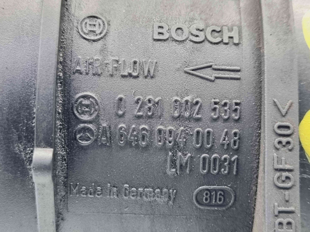 Debitmetru aer Mercedes Clasa E (W211) [Fabr 2002-2009] A6460940048 0281002535 2.2 CDI 646966