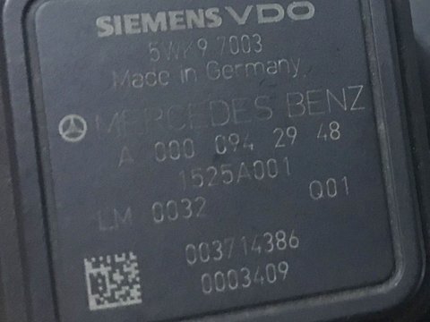 Debitmetru De Aer MERCEDES-BENZ A-CLASS W169 A 200 CDI 169.008, 169.308 09.2004 ... 06.2012 1991 Motor Diesel