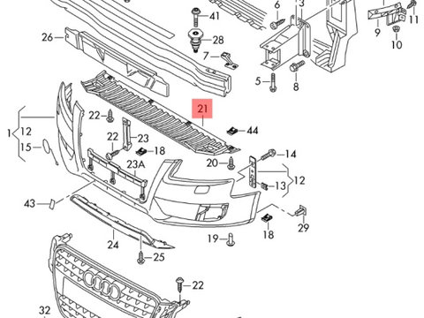 Deflector difuzor bara fata Audi A5 (8T3) Sportback Coupe 2009