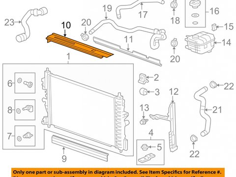 Deflector sup radiator motor CHEVROLET/DAEWOO