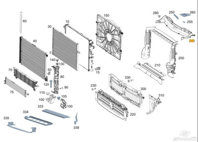 Deflector superior / capac radiator nou , original