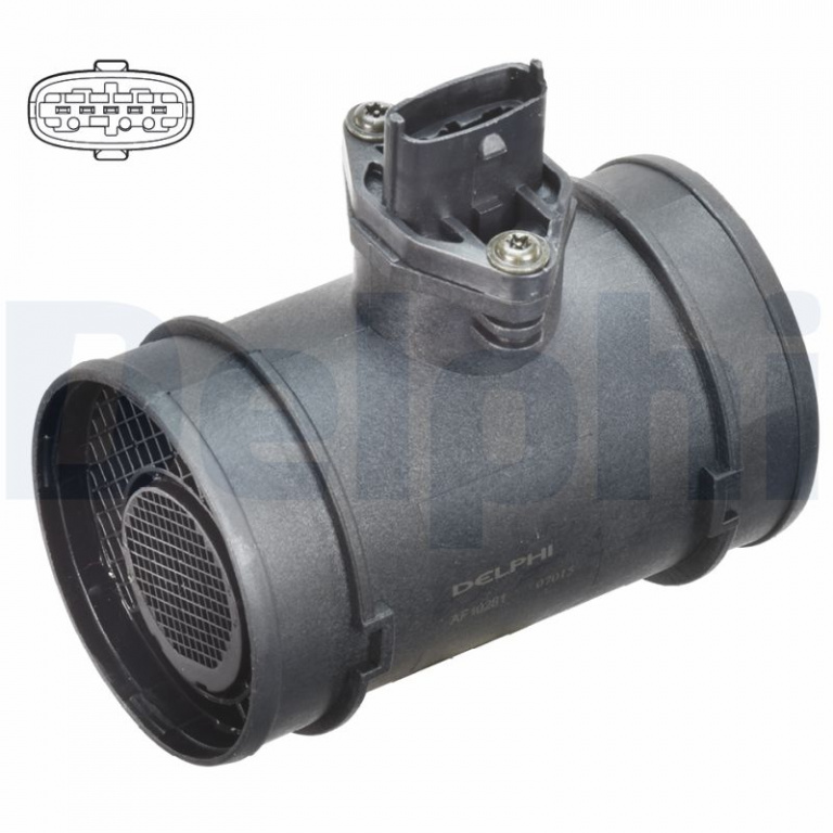 DELPHI senzor debit aer AF10281-12B1 compatibil cu OPEL FRONTERA B (U99) 1998 1999 2000 2001 2002 2003 2004