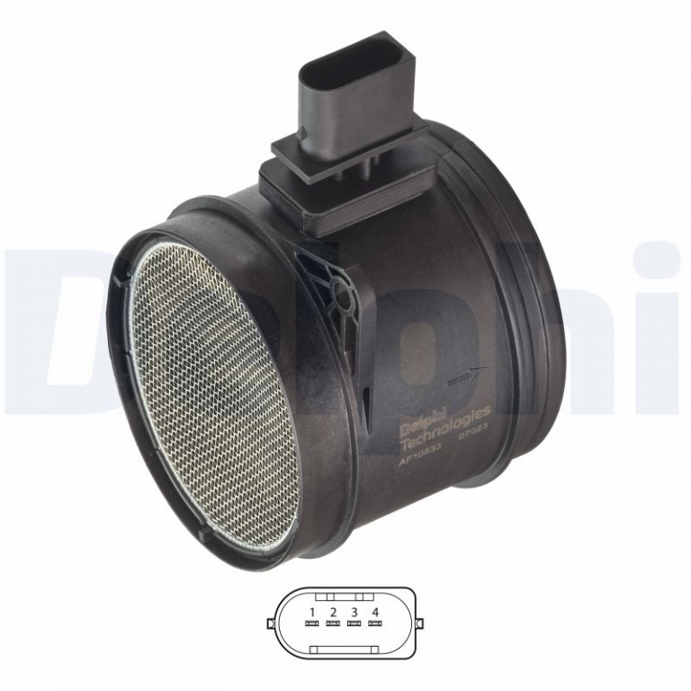 DELPHI senzor debit aer AF10533-12B1 compatibil cu BMW 3 Touring (E91) 2006 2007 2008 2009 2010 2011 2012