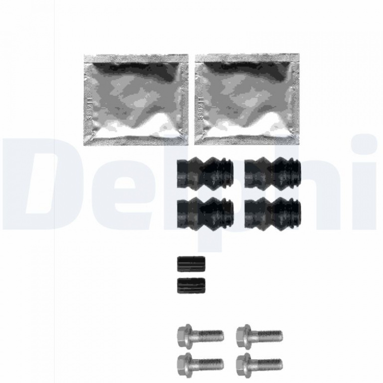 DELPHI Set accesorii, placute frana LX0358 se potriveste la RENAULT TRAFIC II caroserie (FL) 2001 2002 2003 2004 2005 2006 2007 2008 2009 2010 2011