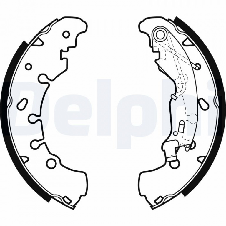 DELPHI Set saboti frana LS1980 pentru masina OPEL CORSA D Caseta/ Hatchback (S07) 2006 2007 2008 2009 2010 2011 2012 2013 2014