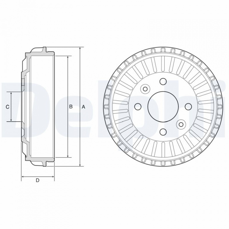 DELPHI Tambur frana BF594 compatibil cu DACIA SANDERO III 2021 2022 2023 2024 2025