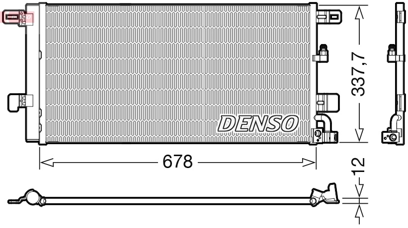 DENSO Condensator, climatizare DCN02001 compatibil cu AUDI A6 C8 Avant (4A5) 2018 2019 2020 2021 2022 2023 2024