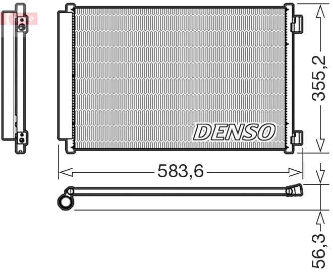 DENSO Condensator, climatizare DCN09146 pentru masina FIAT 500 (312_) 2020 2021 2022 2023 2024 2025