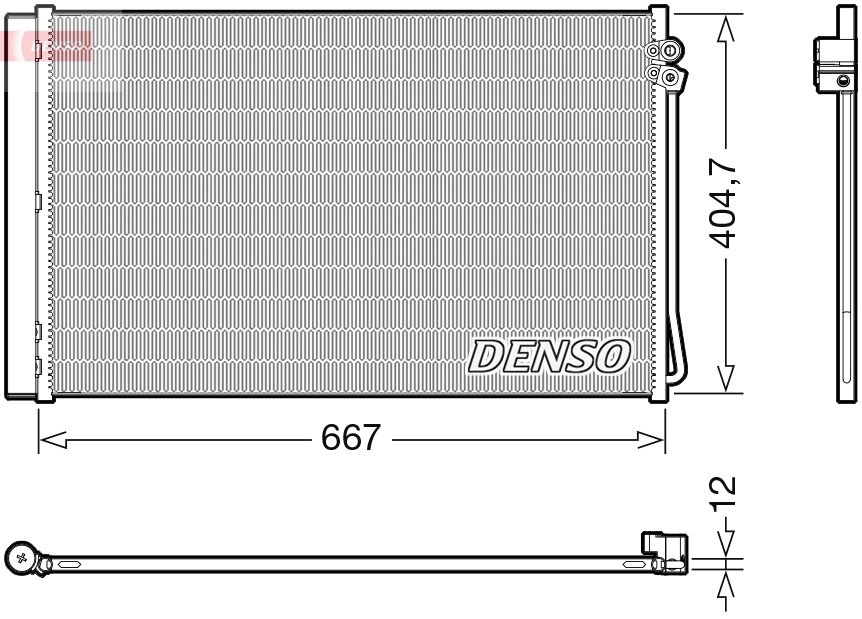 DENSO Condensator, climatizare DCN17062 la MERCEDES-BENZ V-CLASS (W447) 2014 2015 2016 2017 2018 2019