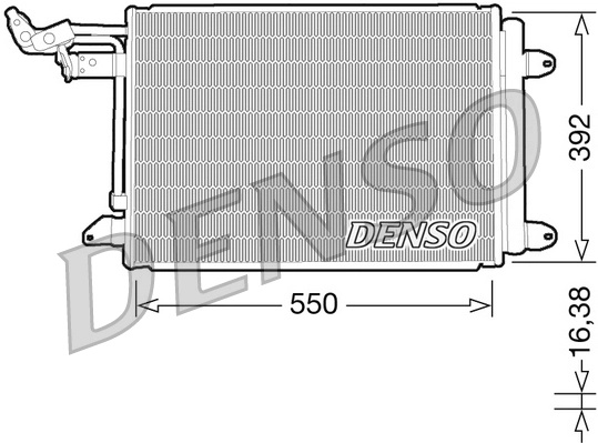 DENSO Condensator, climatizare DCN32002 model SKODA OCTAVIA II Combi (1Z5) 2004 2005 2006 2007 2008 2009 2010 2011 2012 2013